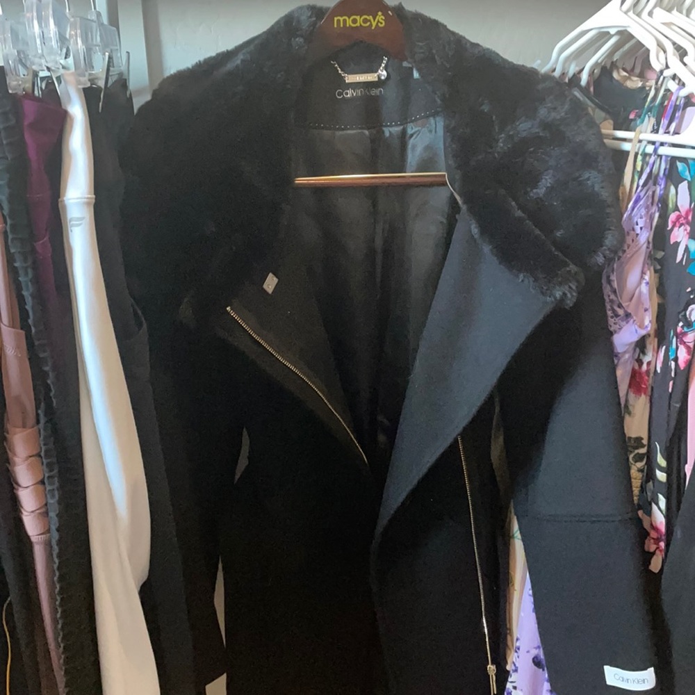 New with tags, Calvin Klein black coat